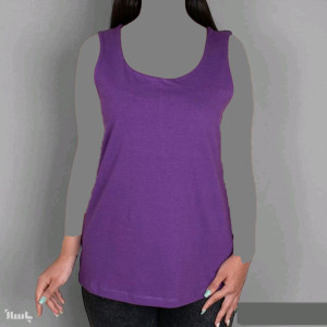 تاپ زنانه آستین حلقه ای پنبه لاکرا