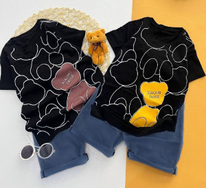 تیشرت شلوارک پسرانه پنبه