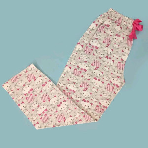 شلوار راحتی نخی زنانه طرح پیشی