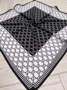 مینی اسکارف کرپ حریر دور