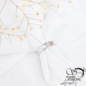 انگشتر (حلقه) نقره نگین دار روکش طلا کد 11105