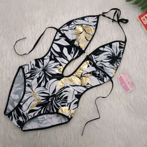 مایو اسلیپ زنانه فری سایز طرح برگ طلایی