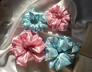 ست دو عددی اسکرانچی ساتن در دو سایز مختلف