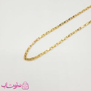 زنجیر مردانه آجری استیل طلایی 60 سانت 2.5 میل کد 699-138929