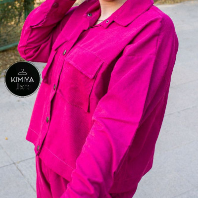 ست کت کراپ و شلوار بگ