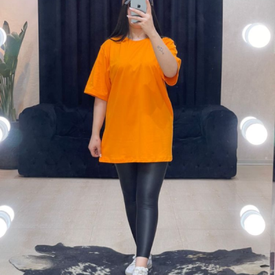 تیشرت لانگ نخی ساده-154534