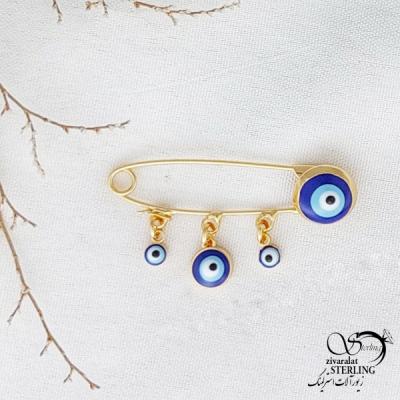 سنجاق سینه با آویز چشم نظر مارکysx کد 12359