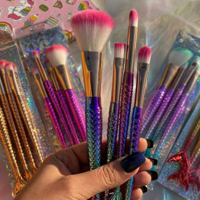 ست براش آرایشی 4 عددی ماهی یا پری دریایی-134208