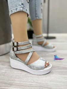 کفش مجلسی زنانه رکسانا رنگ طوسی زیره پیو لژدار