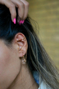 گوشواره ستاره ای ایرکاف ysx رنگ ثابت ارسال رایگان