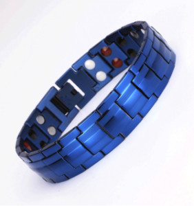دستبند مغناطیسی سلامت بایو آبی پهن