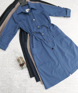 مانتو بلند اداری دانشجویی دکمه دار تابستانه مشکی رنگی-117334