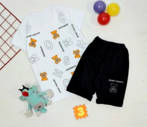 ست تیشرت و شلوارک طرح تدی