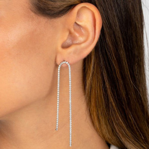 گوشواره تمام سنگ یو(u)