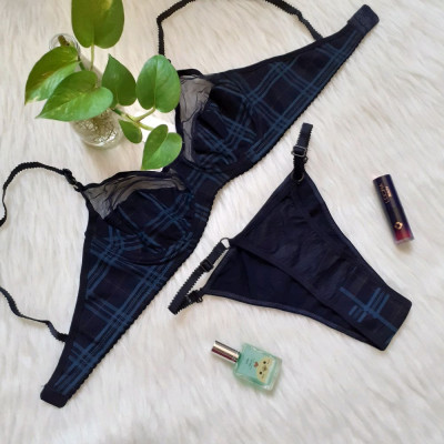 ست شورت و سوتین نخپنبه بیوتی طرح باربری-135079