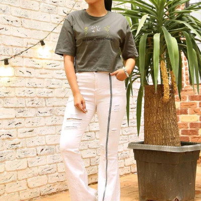 کراپ تک زنانه گلدوزی شده