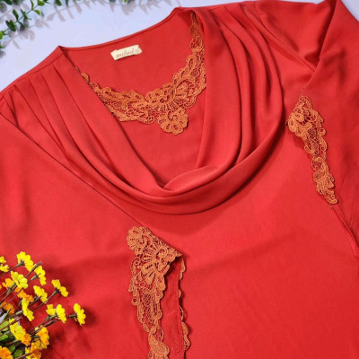 شومیز مجلسی زنانه قواره بزرگ یقه افتاده