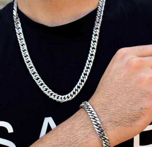 ست دستبند و گردنبند مردانه کارتیر مدل g-1