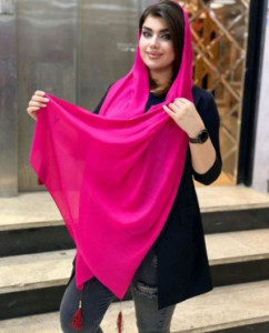شال زنانه نخ اسلپ ساده رنگی-117112