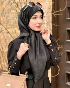روسری مشکی واکسی قواره 100 مجلسی براق-123381