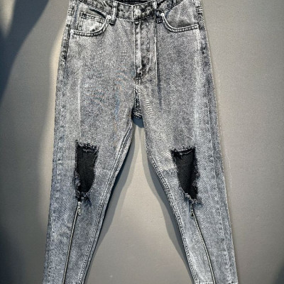 شلوار ذغالی زاپ دار زیپی زارا