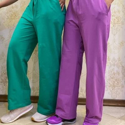 شلوار نیم بگ زنانه جنس پنبه دورس