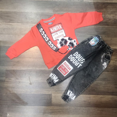 بلوز و شلوار گلدوزی شده سگی