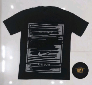 تیشرت مشکی مردانه طرح لش(نگین دار)-112909