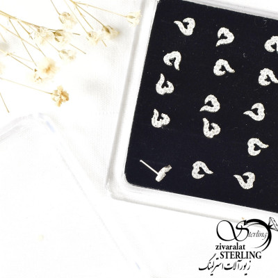 پیرسینگ بینی عیار925 طرح قلب کد 8564-143396