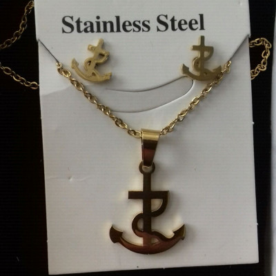 نیمست استیل طرح لنگر طلایی