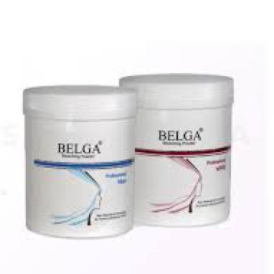 پودر دکلره بلگا سفید وآبی وزن 500 گرم بدون آمونیاک