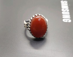 انگشتر نقره مردانه مدل نیزه‌ای