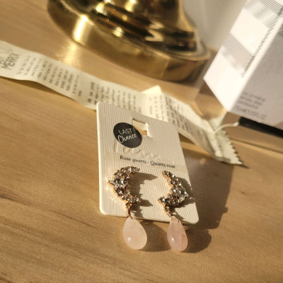 گوشواره رز کوارتز