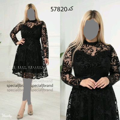 پیراهن مهمانی زنانه فلوک کره ای مدل مهرک-147107