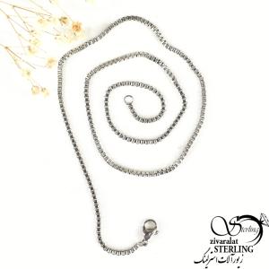 گردنبند (زنجیر) سفید برند استیل کد 8229-148892