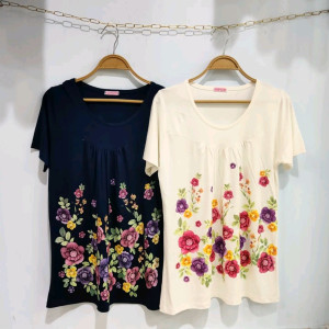 تیشرت سایز بزرگ ویسکوز لاکرا زنانه و دخترانه-107998