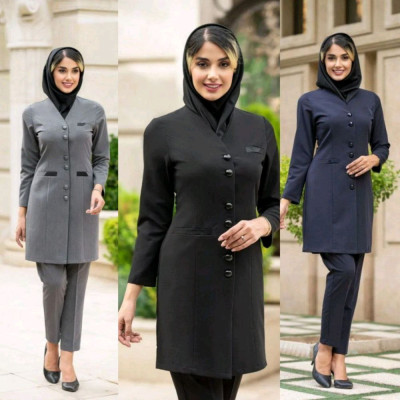 مانتو شلوار زنانه کرپ مانتو شلوار اداری مدل مانتو شلوار-121979