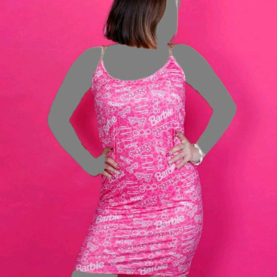 سارافون زنانه ریون مدل سارافون باربی زنجیری 1236