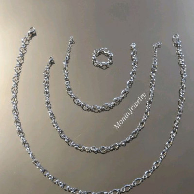 سرویس استیل زنجیر بافت طرح بینهایت رنگ ثابت تضمینی