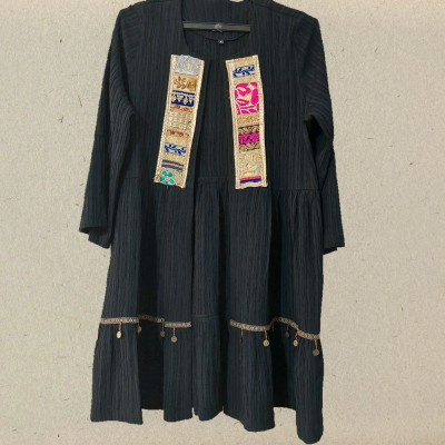 مانتو دخترانه نخی مدل دلتا کراش-128663