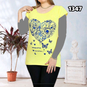 تیشرت پشت ضربدری زنانه سایز بزرگ