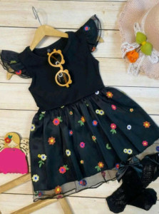 سارافون مشکی گل آرا