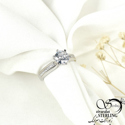 انگشتر نقره طرح حلقه با نقره925 کد 9506