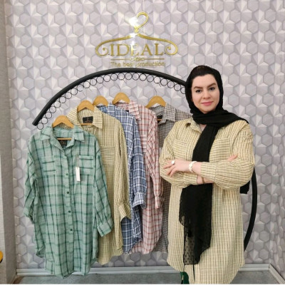 مانتو اسپرت زنانه لنین ایده آل مدل چهارخونه ترک