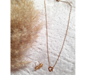 نیم ست استیل قلب و ستاره زنانه و دخترانه-113420