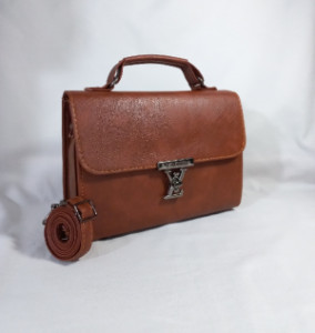 کیف زنانه کیف دخترانه دوشی دستی کیف قهوه ای