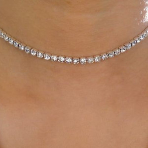 گردنبند 1 لاین تمام سنگ