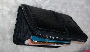 کیف کارت یا جاکارتی آکاردئونی دورزیپ چرم طبیعی