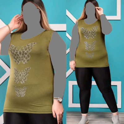 تاپ زنانه نگین دار