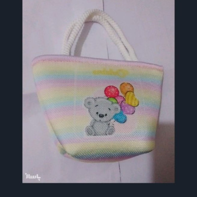 کیف زنبیلی زیبا مناسب جای هنذفری و لوازم آرایش و پول-151490